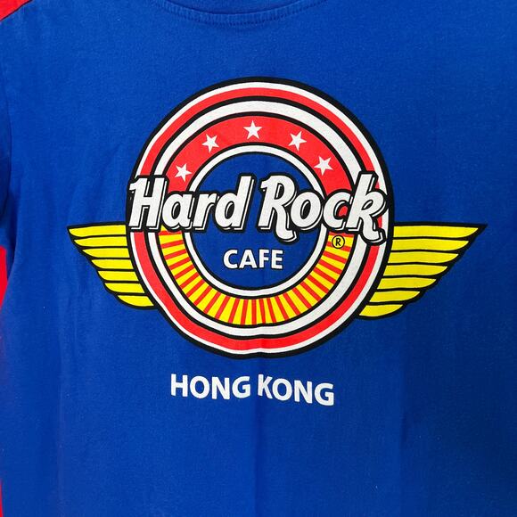 Kids Hard Rock Cafe with Cape T Shirt 100% Cotton Superhero Blue Red Size M - Picture 3 of 8
